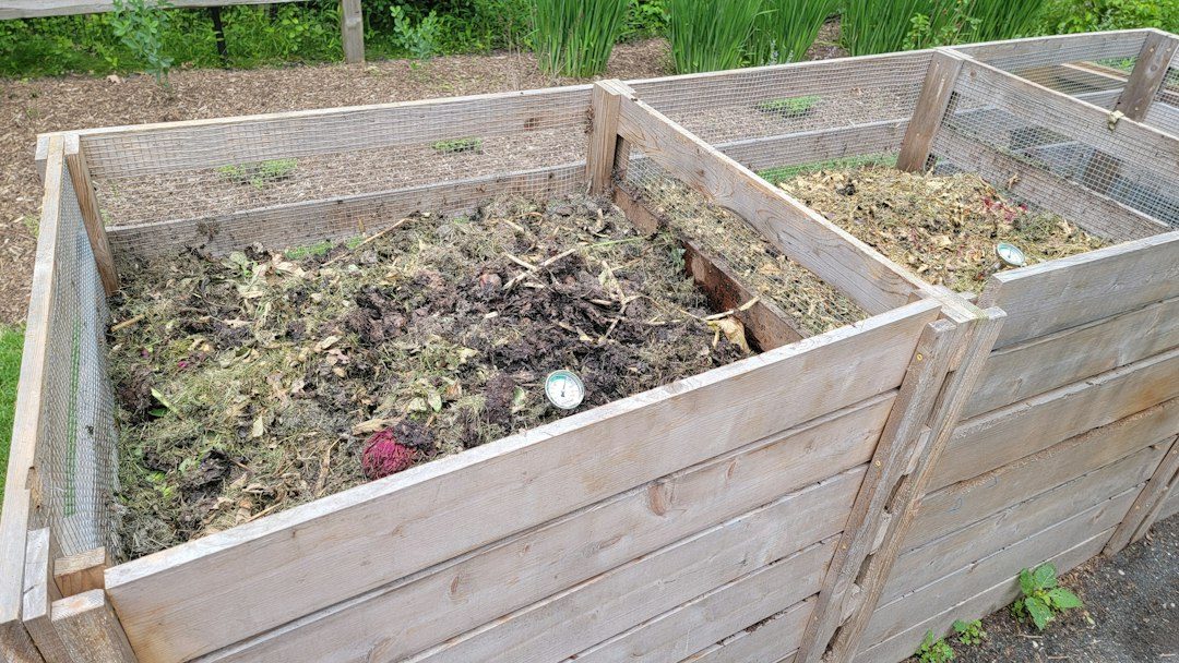 A Slatted Timber Compost Bin