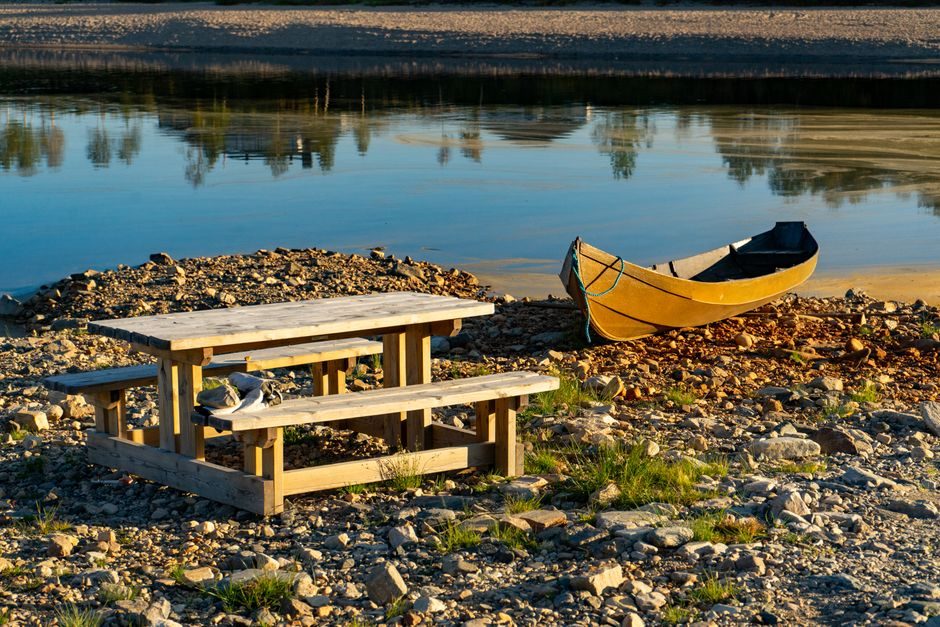 An A-Frame Softwood Picnic Table