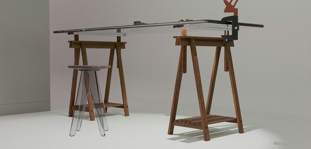 A Pair of Softwood Sawhorse Trestles