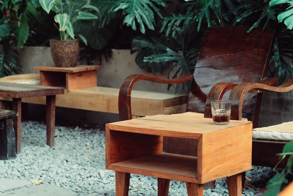 A Cedar Garden Side Table